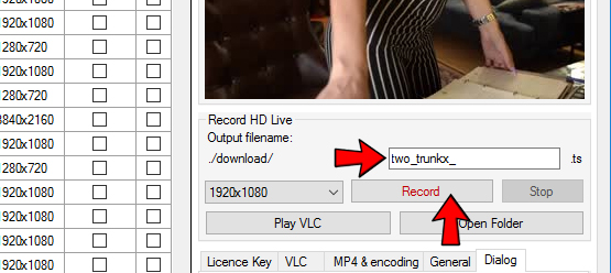 name video file and hit record