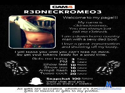 r3dneckromeo3 cam4 straight performer from United States of America  